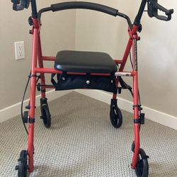 Rolling Walker with Seat and Storage