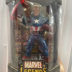 Marvel Legends Icons Captain America + Book 2006 ToyBiz Large Action Figure New