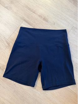 Lululemon Navy Blue High-Waist Biker Shorts, Size 8