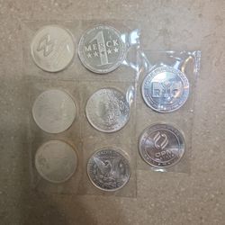 Assorted 1 Oz 999 Silver Coins.  $82 Each 