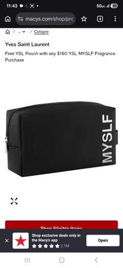 Yves Saint Laurent MYSLF black cosmetic pouch