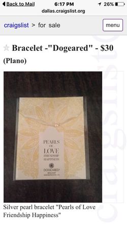 Bracelet silver with a pearl