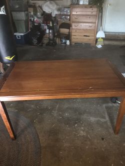 Wood dining table