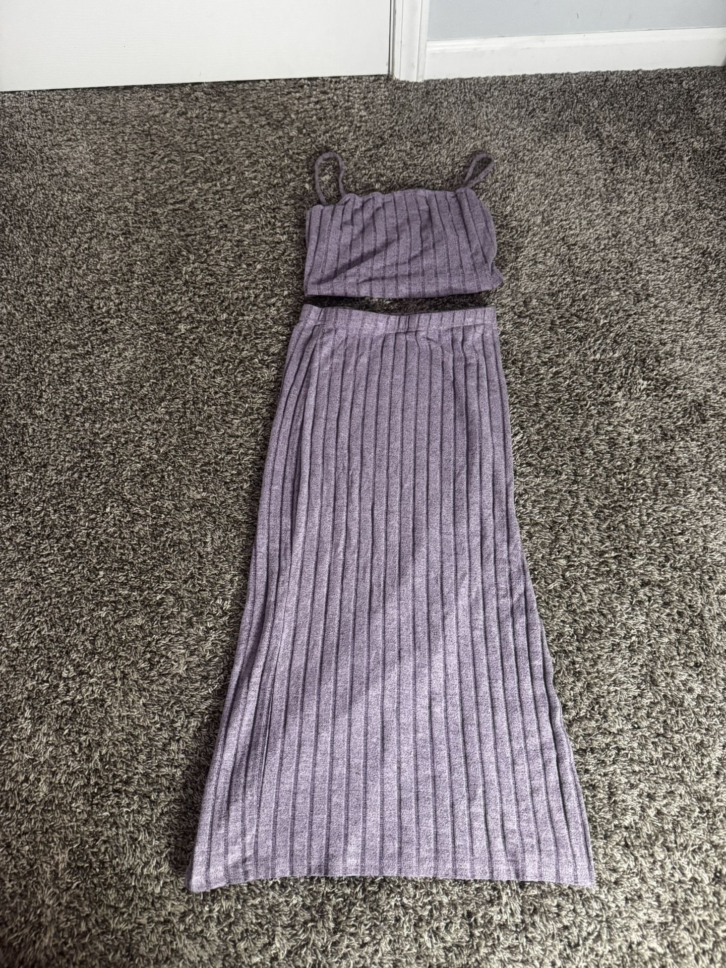 Purple Skirt And Top Two Piece Pajama Set