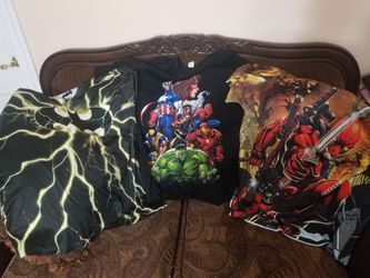 Three Used 2XL Hero T-shirts