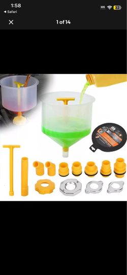 Automotive Coolant Funnel Kit with Adapters
