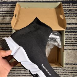Balenciaga sock black and white shoe