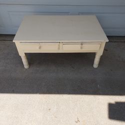 Antique Farm Table Converted To A Coffee Table