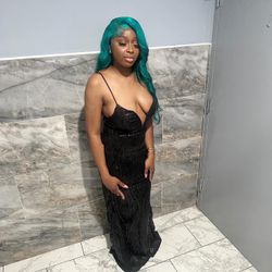 All Black V Dress