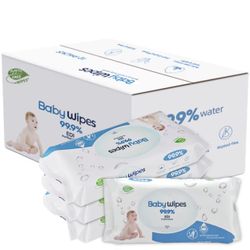 Water wipes 99.9% Water, Unscented & Hypoallergenic, 720 Count (12 Packs)