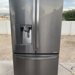 Lg Black, Stainless Counter Depth Three Door