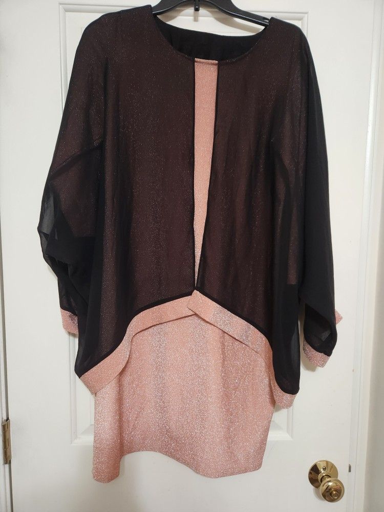 Pink And Black Dress