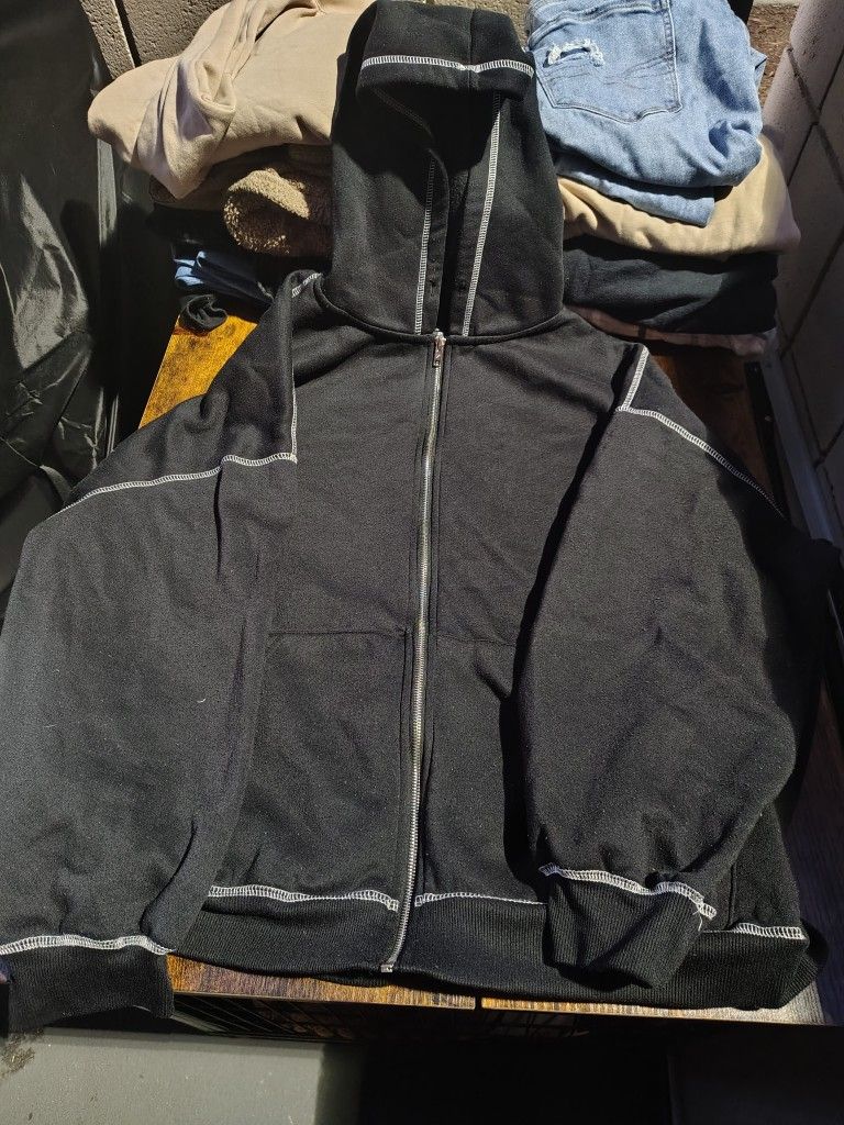 Black Zip Up Hoodie