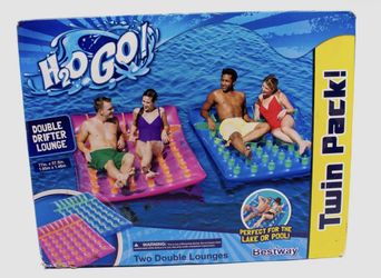 Double Drifter Pool Lounges 77x57.5 Twin Pack Bestway H20
