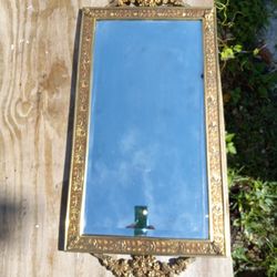 Antique Gold Metal Mirror