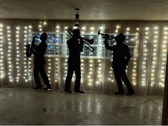Jazz band trio silhouette