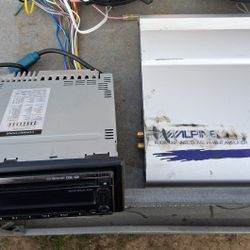 ALPINE STEREO AMP AND SPEAKERS 
