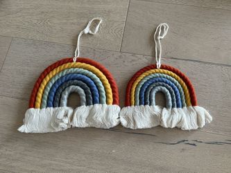 6 Layers Nordic Woven Rainbow Tapestry Home Decor Wall Hanging Nursery Baby Room