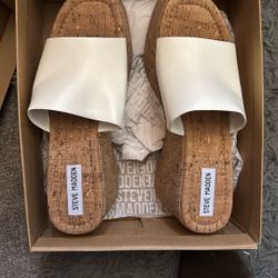 Steve Madden White Sandal Wedges 
