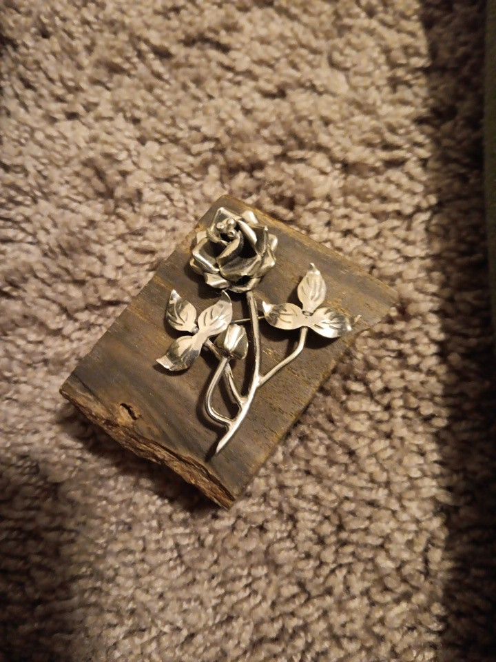 Sterling Silver .925 Ornate FLOWER Brooch Pin