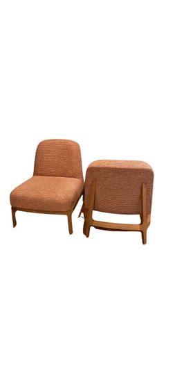 Modern Bernhardt design chairs with Knoll fabric