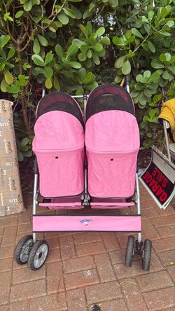 BestPet Double Pet Stroller Pink