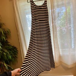 Jersey Knit Striped Maxi Dress - Barely Worn!