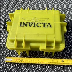INVICTA Heavy-Duty Waterproof Watch Case – Bright Yellow – Foam Lined – $25