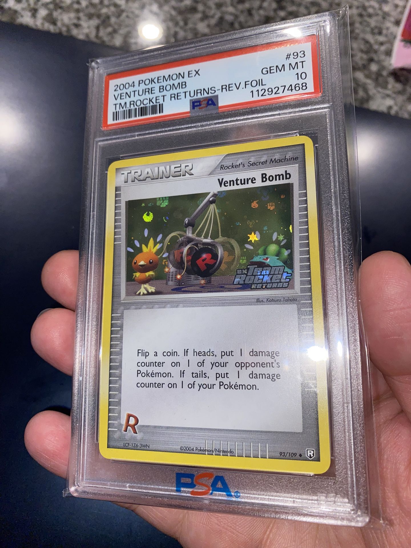 Pokemon Venture Bomb Team Rocket Returns Stamp Reverse Foil Psa 10