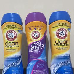 Lot Of 3 Arm & Hammer  In-Wash Scent Booster 