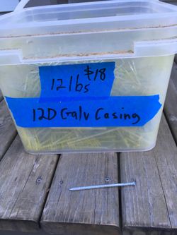 12D Galvanized Casing nails - 12lbs