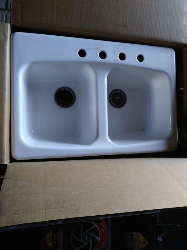 Used White Cast Iron Enameled Coated Kitchen Sink For In St Used White Cast Iron Enameled Coated Kitchen Sink For In St Louis Mo Offerup