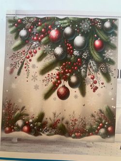 Christmas Holiday Shower Curtain