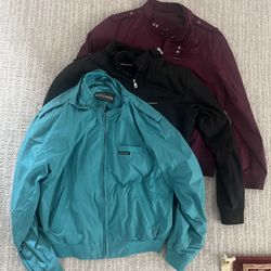 3 Three Member Member's Only Jackets Teal Green Purple Black Medium 44