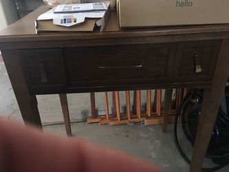 Singer sewing machine dresser inside