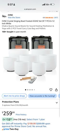 CVNC Crystal Singing Bowl Set of 7