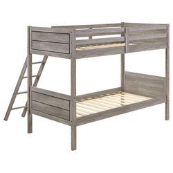Wood Twin Over Twin Bunk Bed