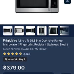 Frigidaire 1.8-cu ft 29.88-in Over-the-Range Microwave (Fingerprint Resistant Stainless Steel )