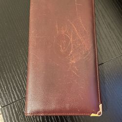 Cartier Burgundy Bi Fold Wallet 