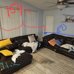 Leather Couch- 