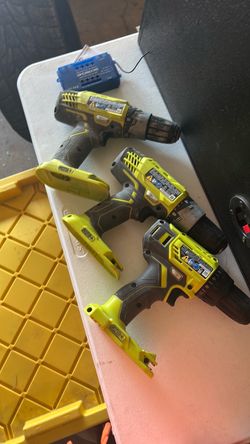 Ryobi ONE+ Cordless Drill Lot – Parts or Repair