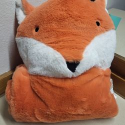 New Fox Hood Blanket 