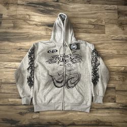 Hellstar Zip Up Hoodie XL