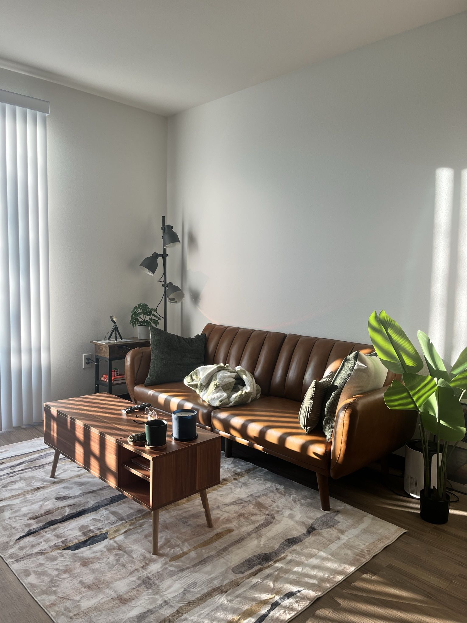 Faux Leather Couch