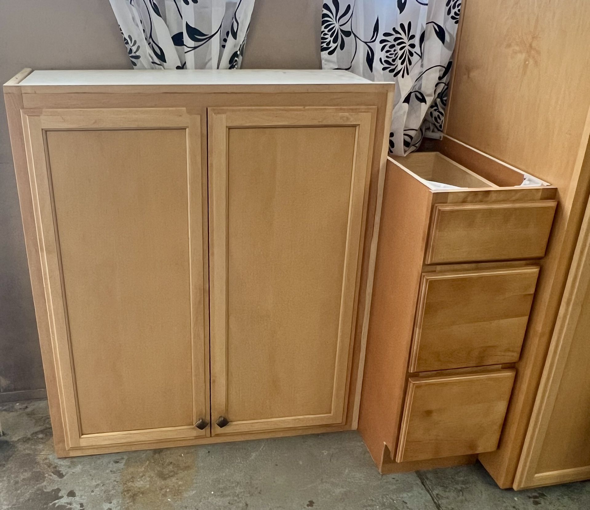 Three Complete Kitchen Cabinets
