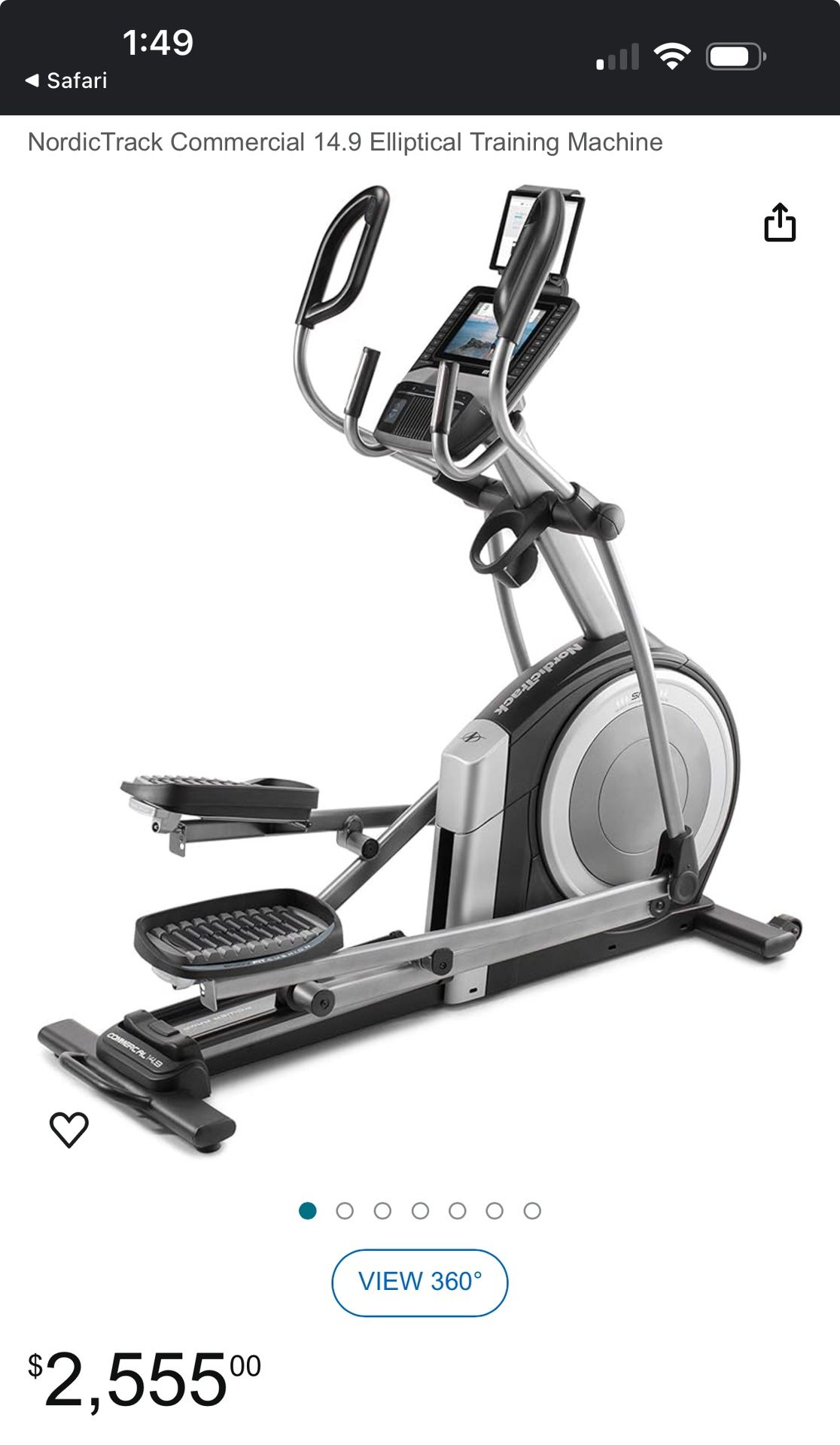 NORDICTRACK COMMERCIAL 14.9 ELLIPTICAL LIKE NEW!!!