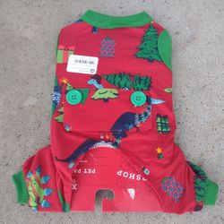 XS 10# Wonderland Cat Dog Christmas Themed Pajamas 