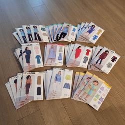 New Look Sewing Patterns Mix of different sizes 4 thru 22. All together for price.