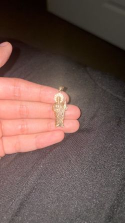gold saint jude pendant