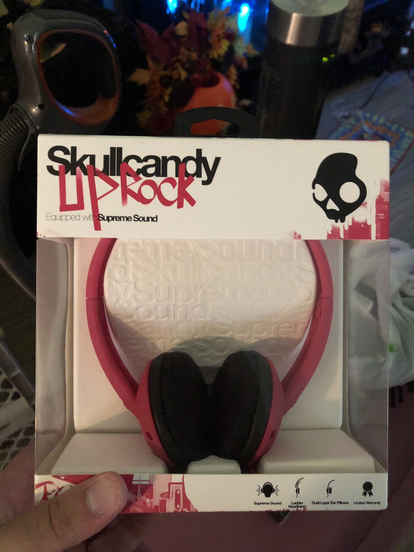 NIB Skullcandy Up Rock Pink Headphones!